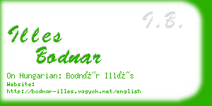 illes bodnar business card